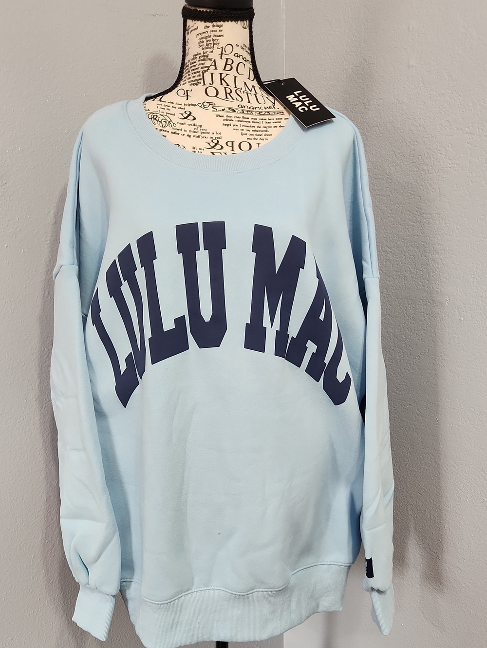 Lulu Mac Light Blue Logo Sweatshirt